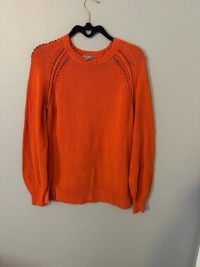 Bright Orange Knit Women's Sweater